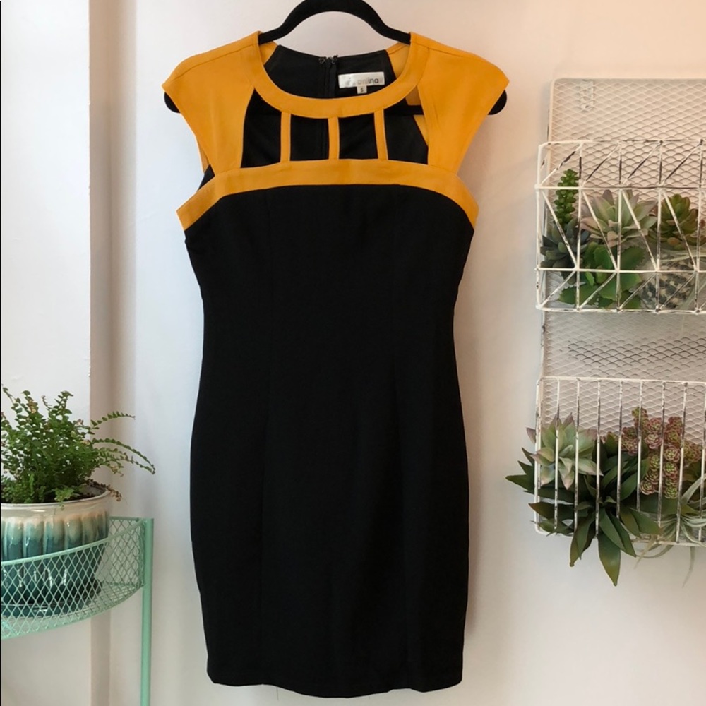 Above the knee business dress